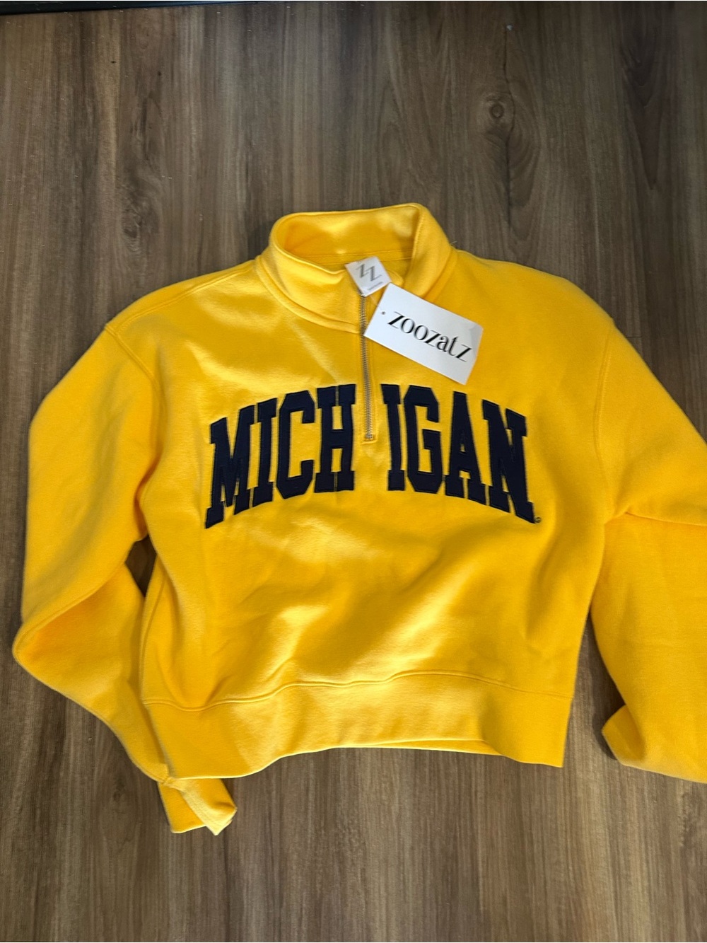 Michigan Yellow Quarter-Zip Sweatshirt